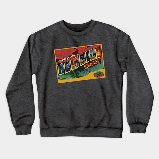 Greetings From Hawkins, Indiana Crewneck Sweatshirt by Tee Arcade